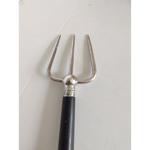 Antique Silver Plate Three Prong Toaster Fork William Hutton & Sons 1900's 7 " - Picture 9 of 12